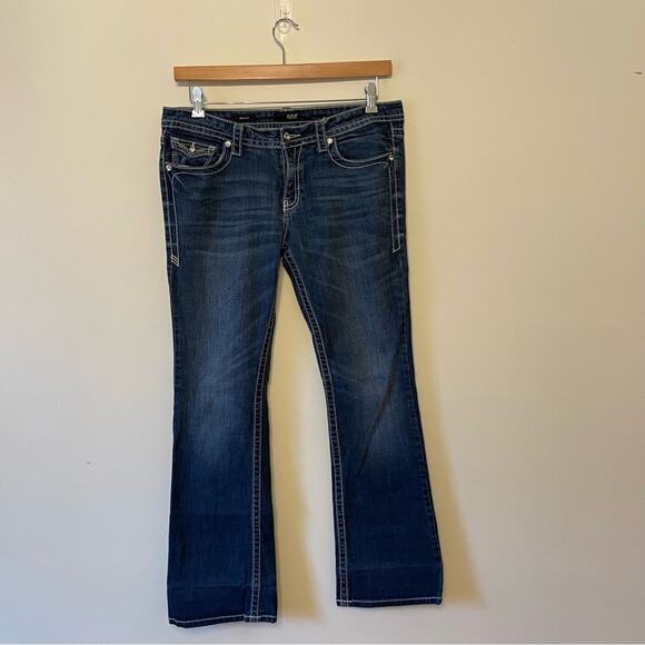 Ana 12 blue Jean denim bedazzled trendy Y2K vibes casual - Picture 5 of 7